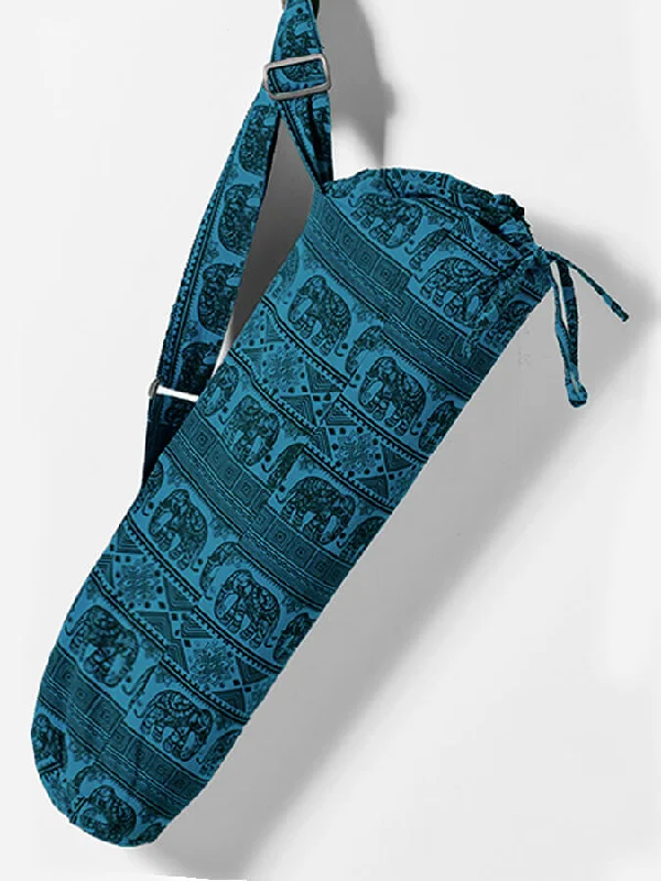 Elephant Design Cotton Yoga Mat Bag