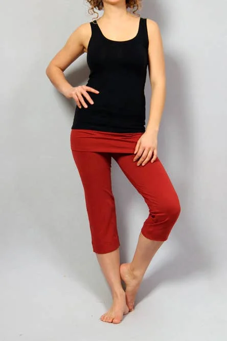 Inderjit yoga pants 3/4 - Bordeau