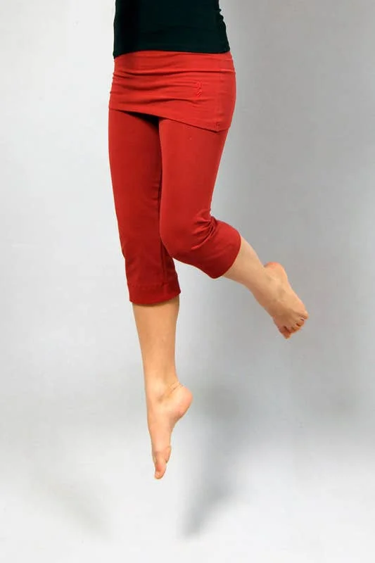 Inderjit yoga pants 3/4 - Bordeau