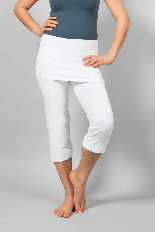 Inderjit yoga pants 3/4 - White