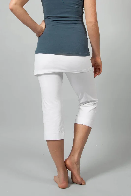 Inderjit yoga pants 3/4 - White