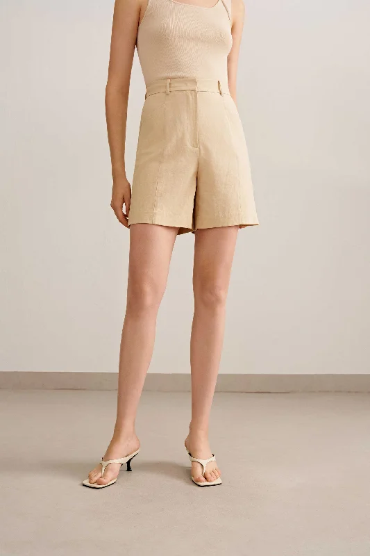 Linen-Blend Bermuda Shorts