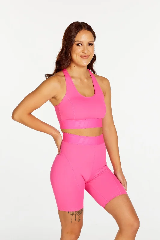 TRACK PANEL BIKE SHORT PINK