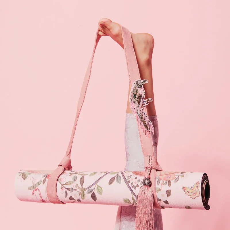 Pink Pampas Yoga Mat Carrier