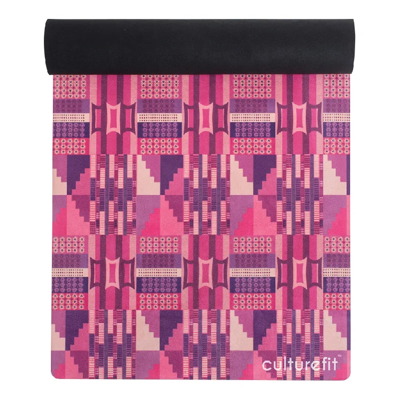 THE CULTURE FIT YOGA MAT: PINK KENTE