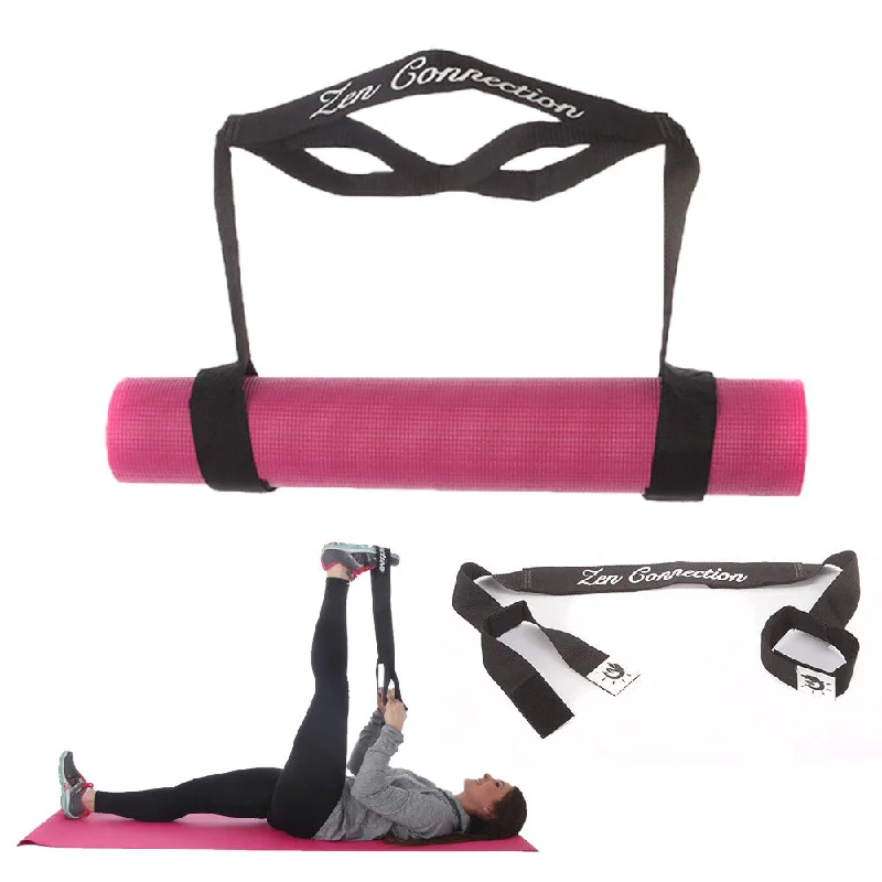 Zen Connection Yoga Mat Sling Harness Carrying Strap With Stretch Strap Loops