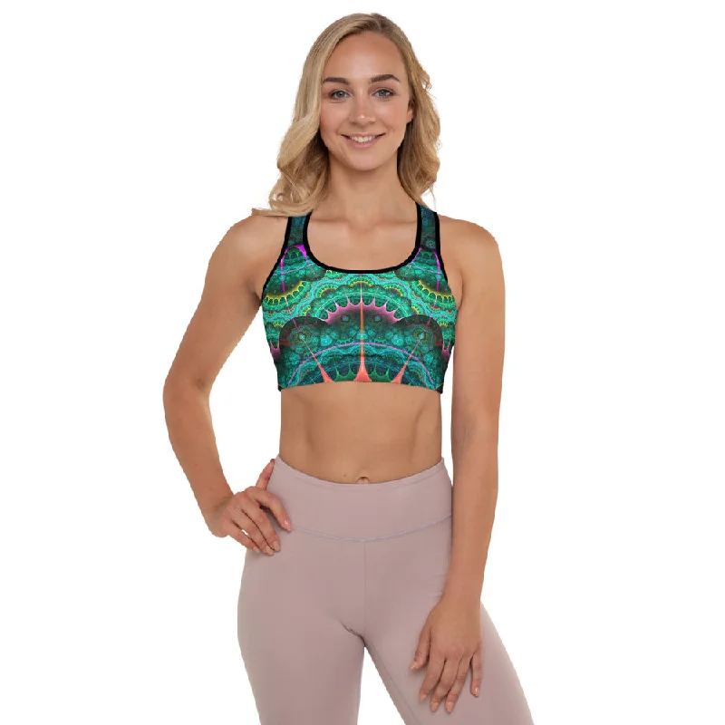 Astrolabe padded sports bra aquamarine