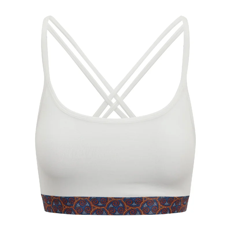 Warm Chakra Yoga Bra White