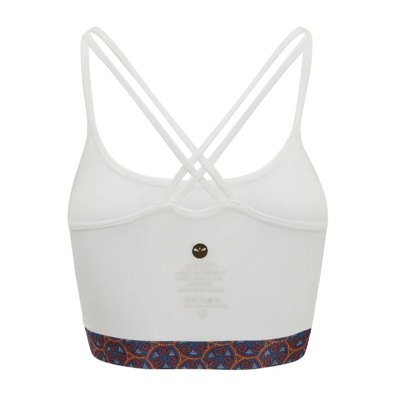 Warm Chakra Yoga Bra White