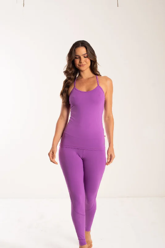 Classic Tank Top, Amethyst, Supplex Demi Compression