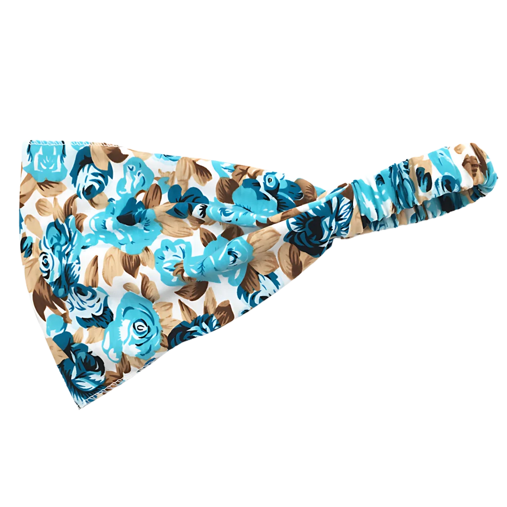 ELASTIC YOGA HEADBAND WITH FLORAL PRINT