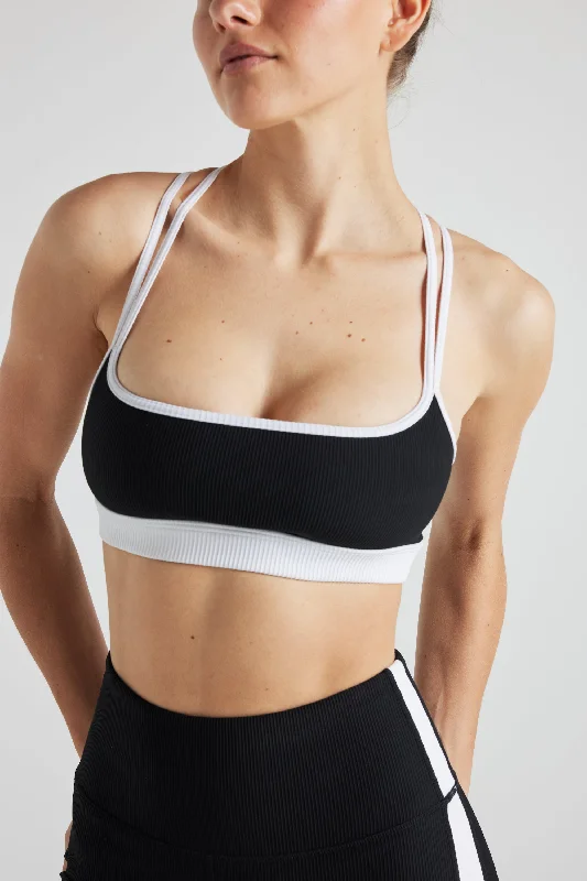 ELECTRIC RIB COLOR BLOCK BRA