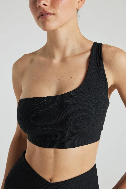 ELECTRIC RIB ONE SHOULDER BRA