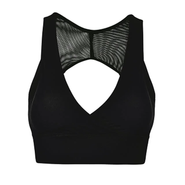 Open Back sports bra Deep V