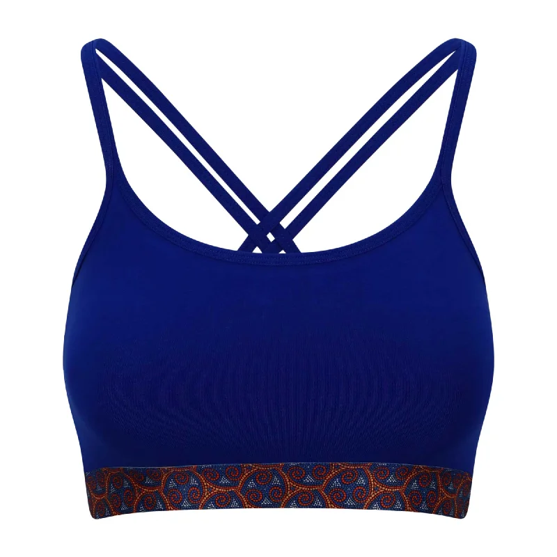 Warm Chakra Yoga Bra Blue