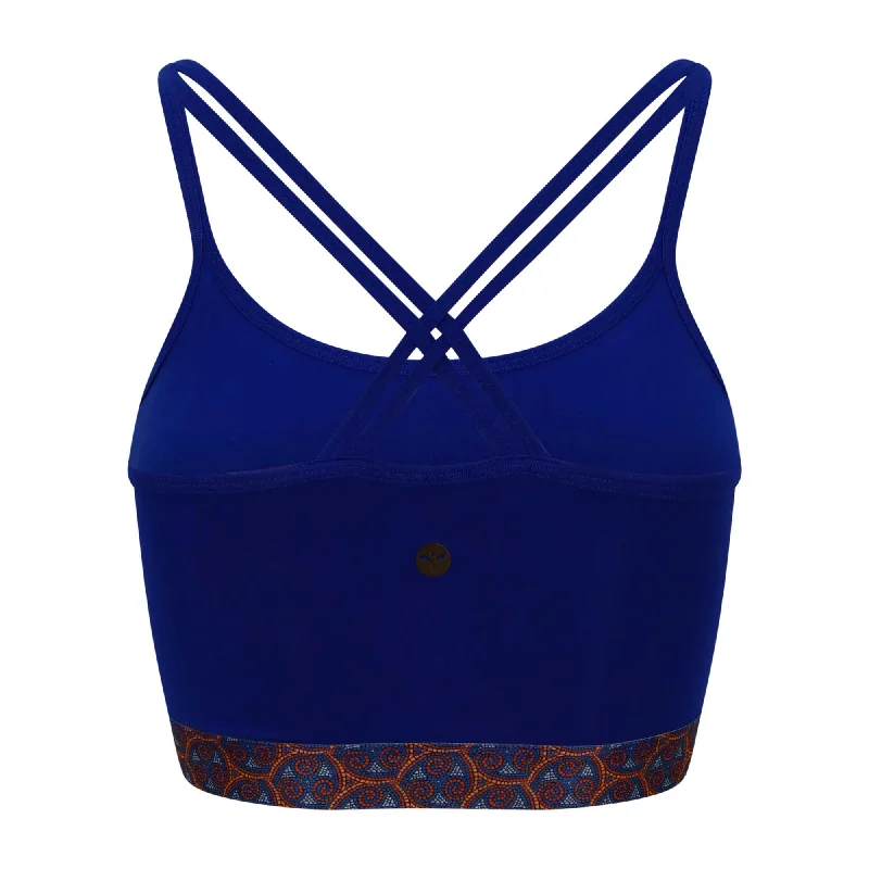 Warm Chakra Yoga Bra Blue