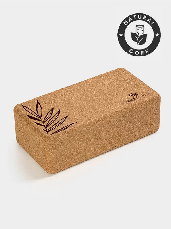 Yoga Studio Standard Size Cork Yoga Brick - Paradise Palm