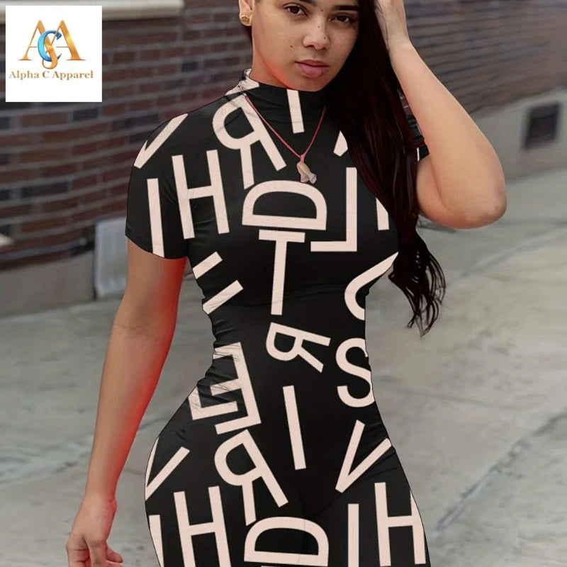 Alpha C Apparel Unleash Your Style with Graphic Print Rompers