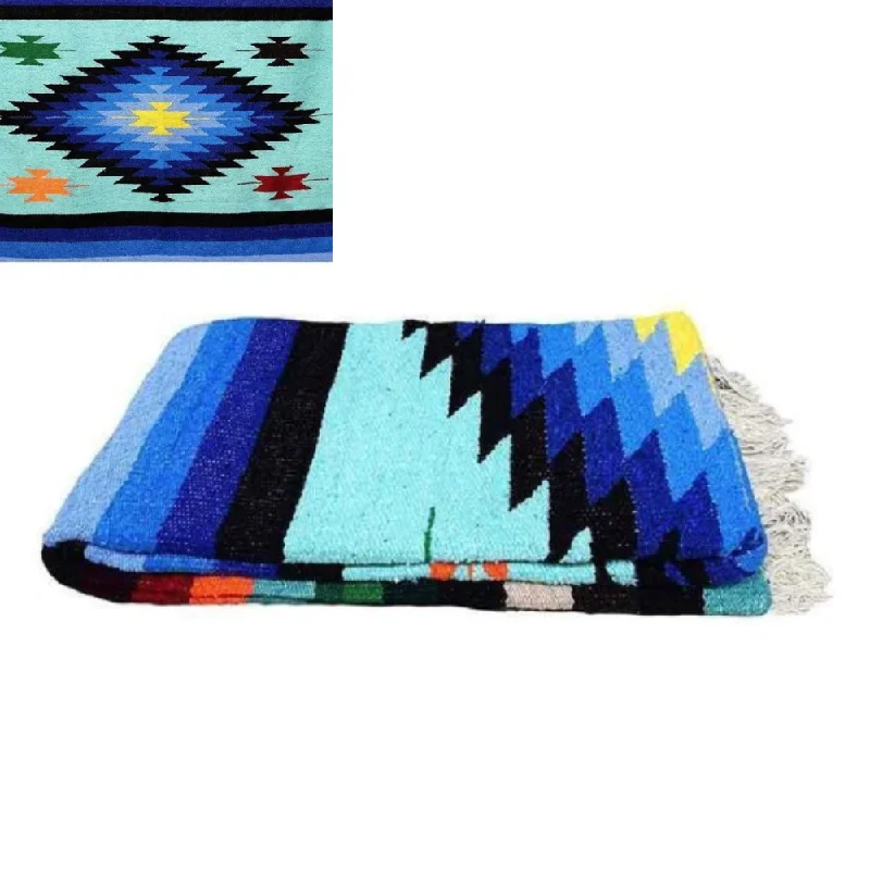 XL Mint Diamond Mexican Baja Blanket