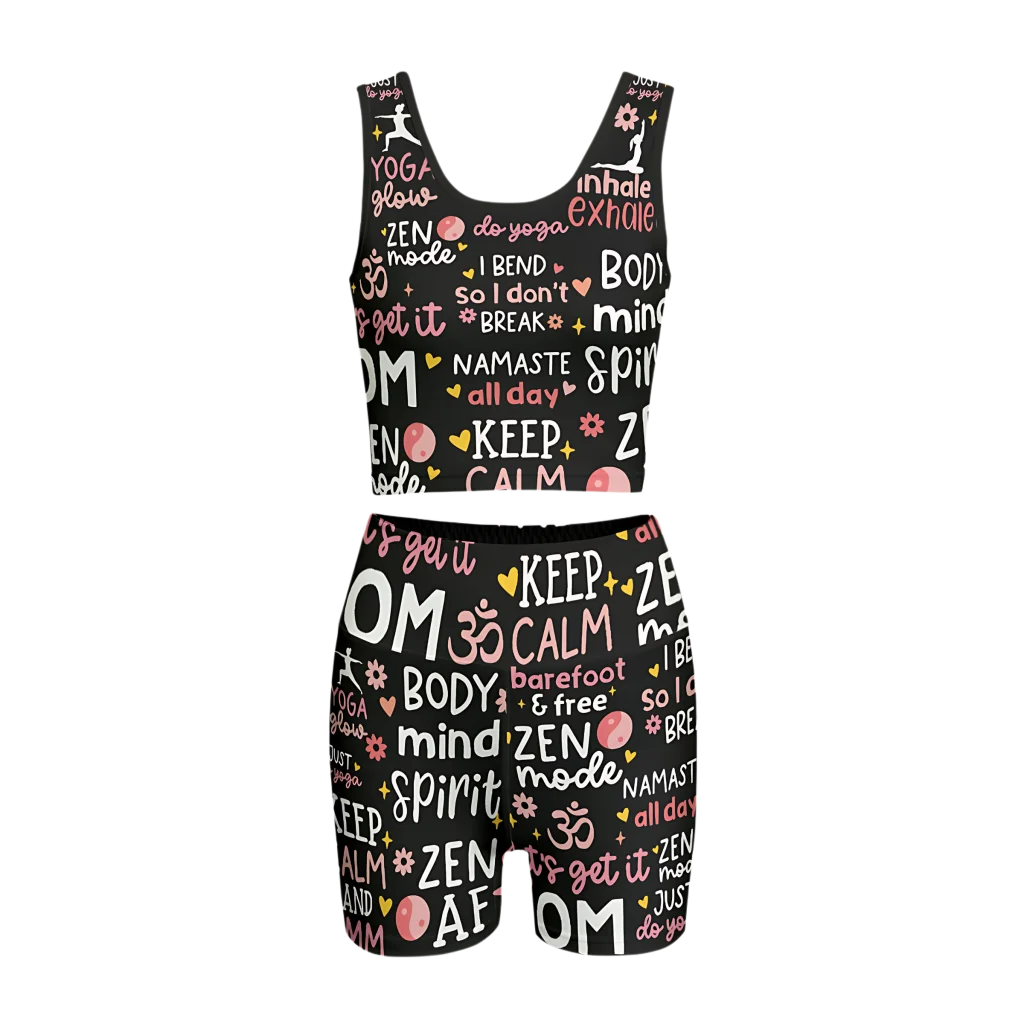 INSPIRATIONAL QUOTES YOGA OUTFIT SET