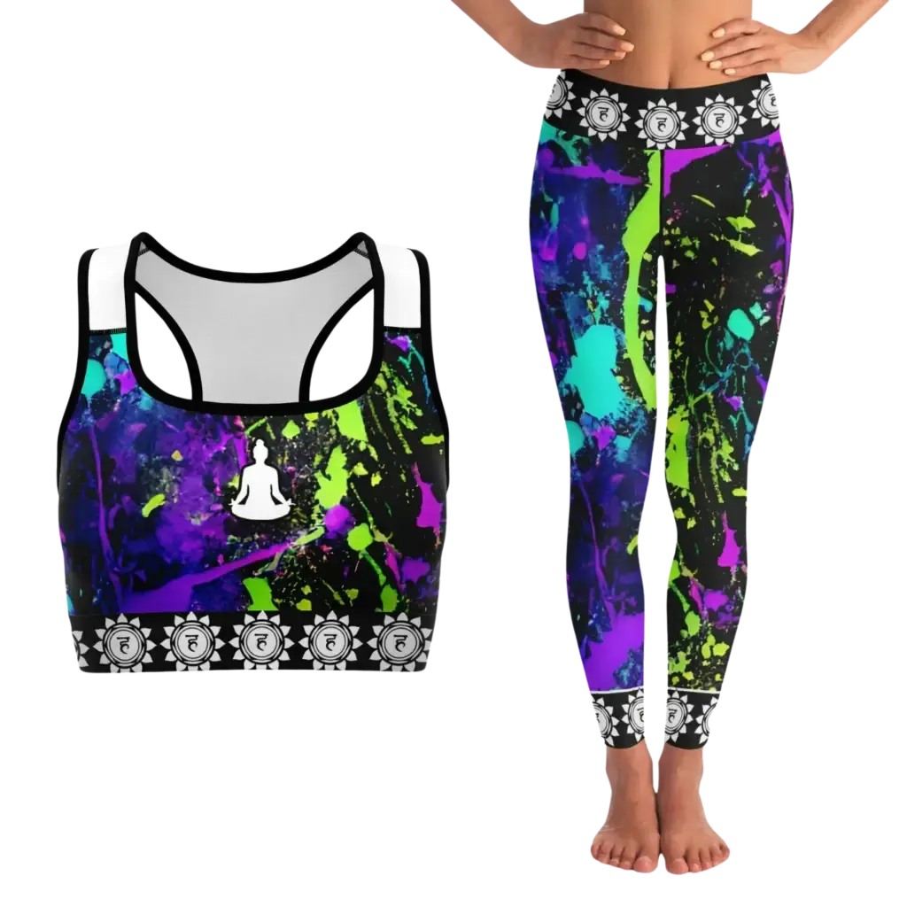 NEON PAINT SPLASH YOGA SET