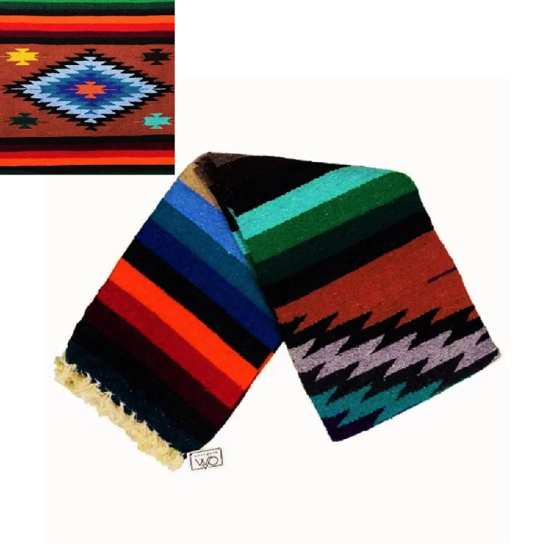 Red Earth Baja Diamond Mexican Blanket