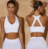 Seamless High Stretch Wide Ribbed Sports Bra