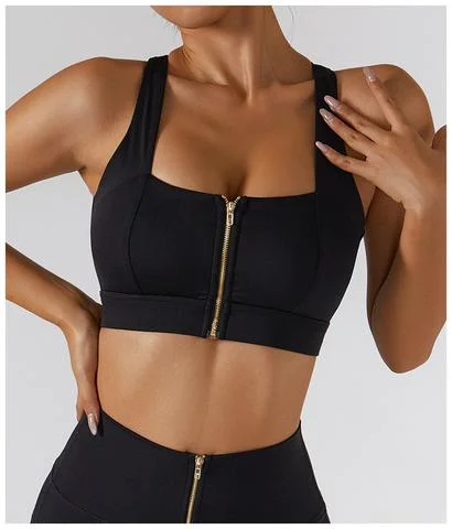 Sporty front Zip Sports Bra