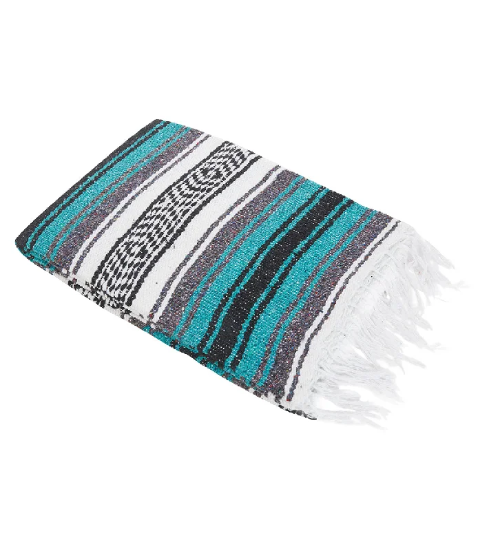 West Path Economy Falsa Mexican Yoga Blanket Teal