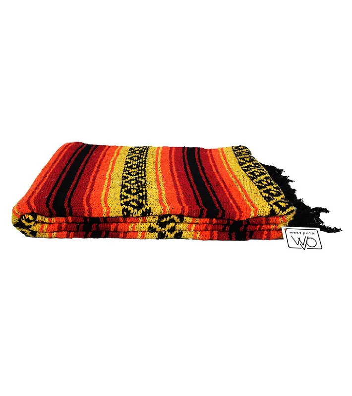 West Path Heavy Weight Falsa Mexican Yoga Blanket Sunfire