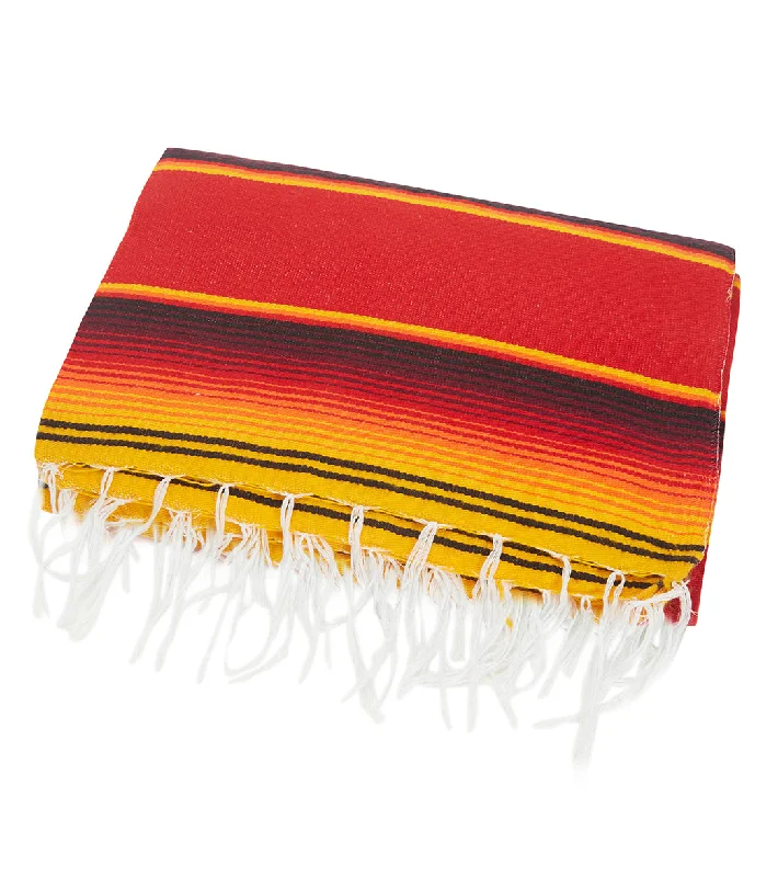 West Path Serape Mexican Yoga Blanket Fire