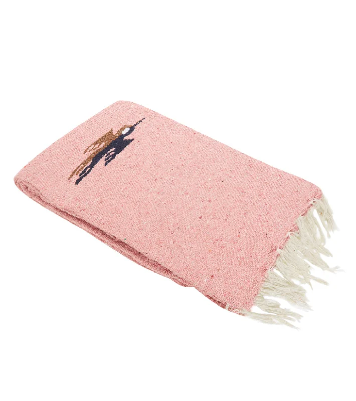 West Path Thunderbird Mexican Yoga Blanket Pink