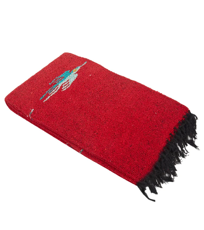 West Path Thunderbird Mexican Yoga Blanket Red