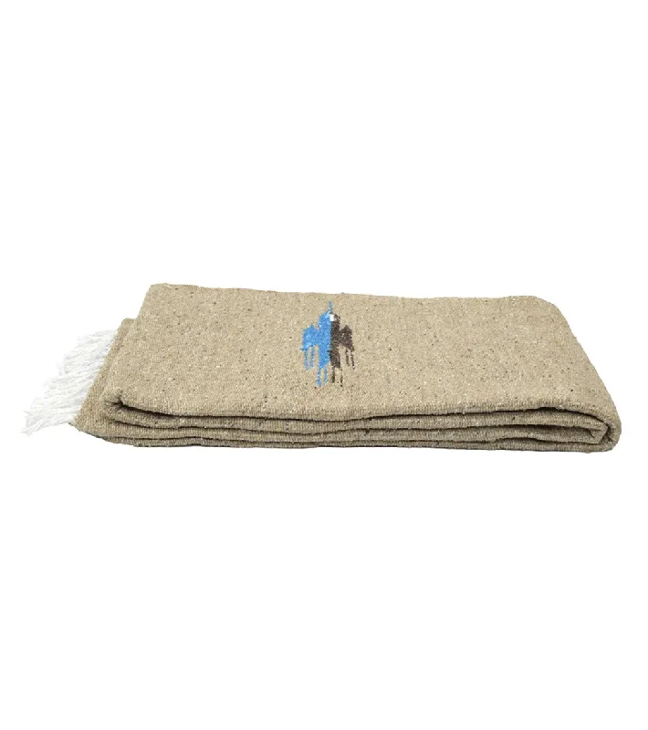 West Path Thunderbird Mexican Yoga Blanket Tan