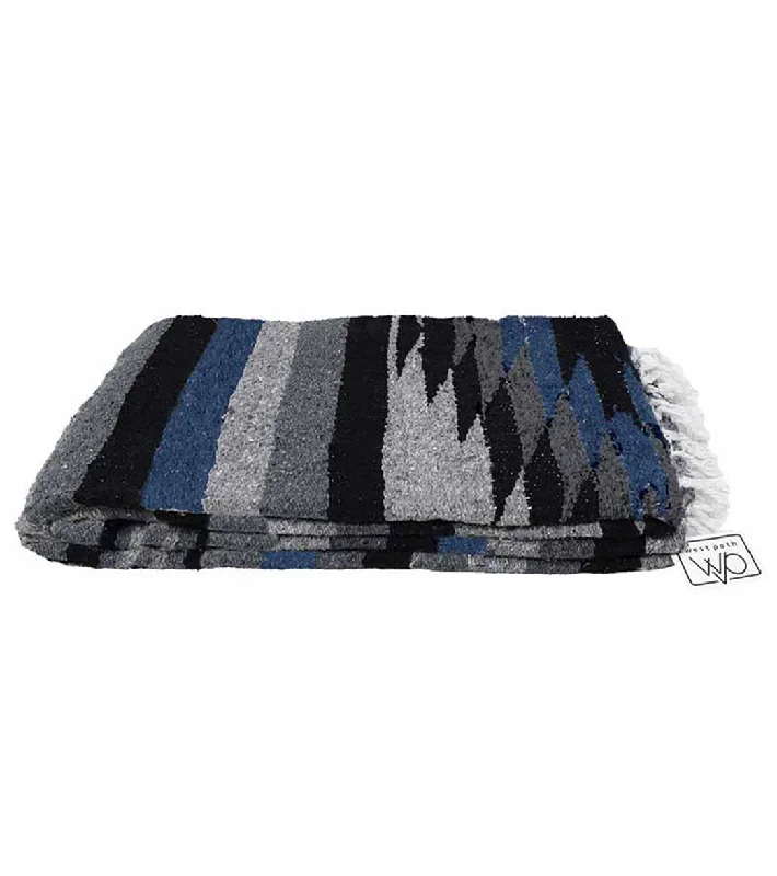 West Path XL Diamond Mexican Yoga Blanket Midnight