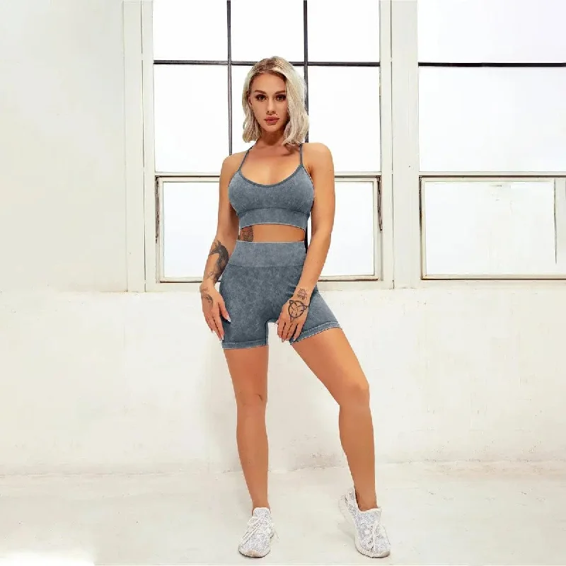 L / bra+shorts (grey)