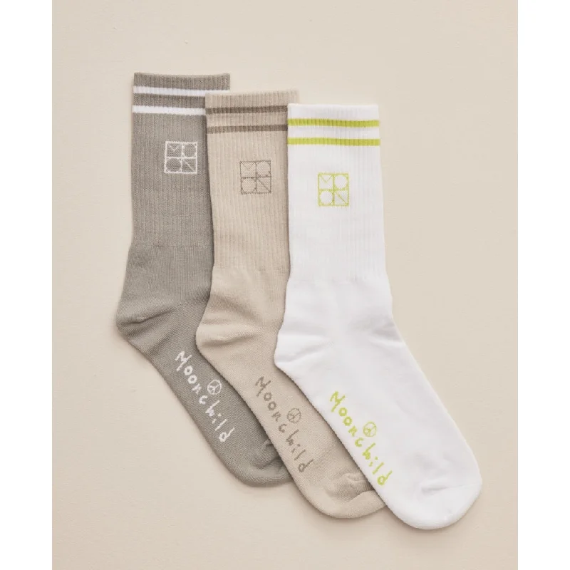 Moonchild 3-pack Socks - White/Grey/Pumice