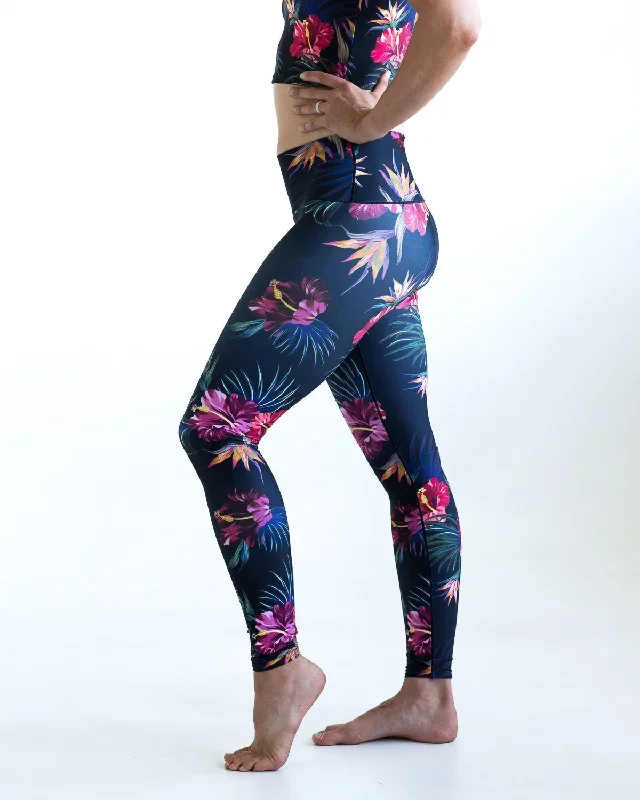 Tropical Floral Yoga Pants