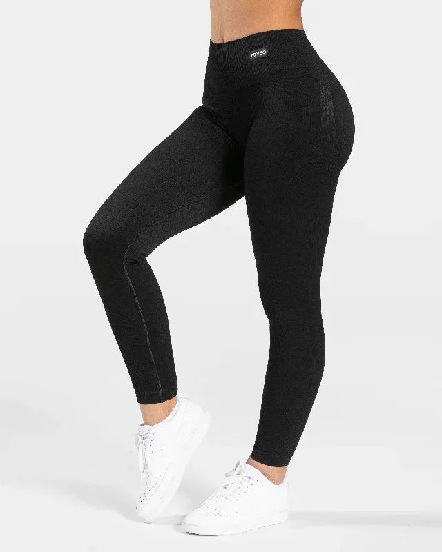 Elegant Scrunch Leggings Schwarz