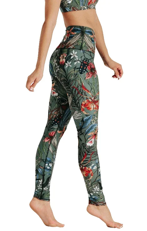 Yoga Democracy Green Thumb Printed Yoga Leggings