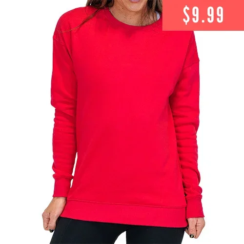 Red Basic Crew Neck