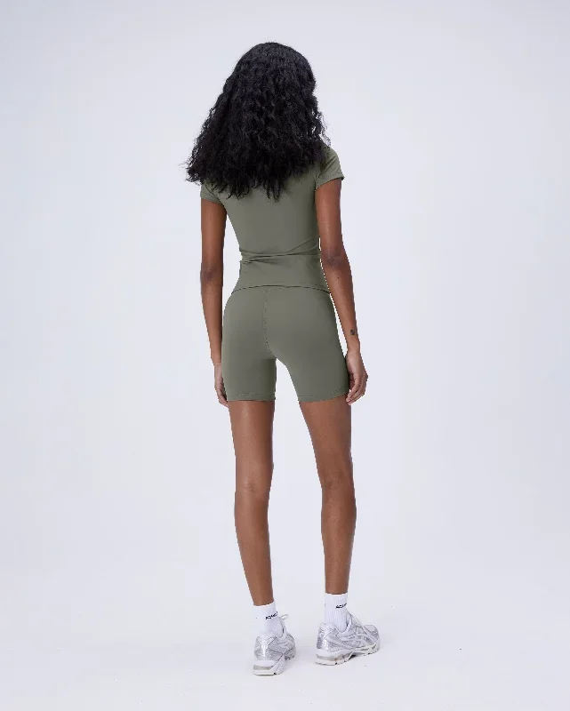 short-sleeve-longline-olive-green-top