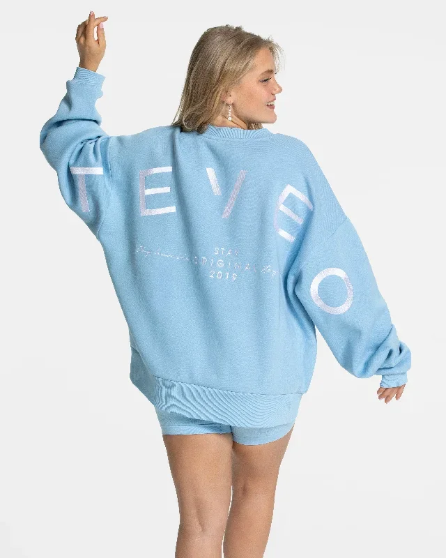 Signature Oversized Sweater Ice Blue