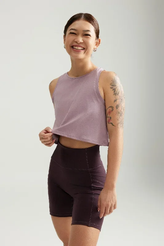 Sport Crop Top in Taro