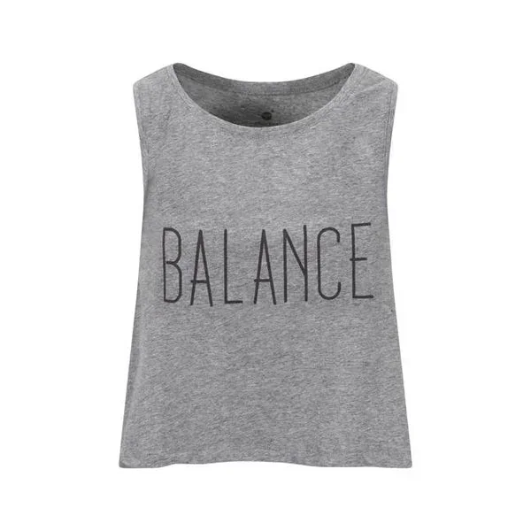 Steady Balance Crop Grey