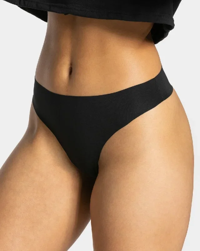 TEVEO Seamless Tanga (2er) Schwarz