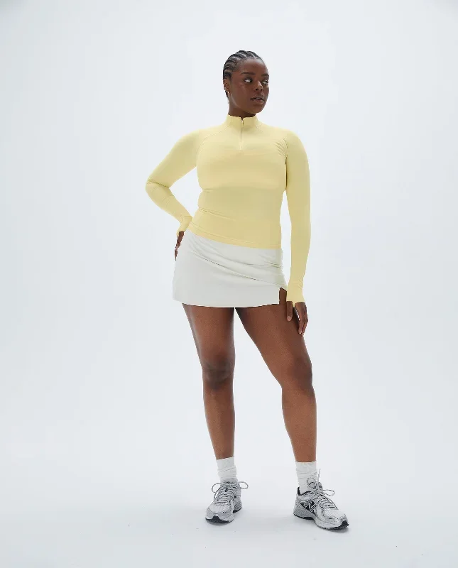 Ultimate Long Sleeve Quarter Zip Top - Lemon Yellow