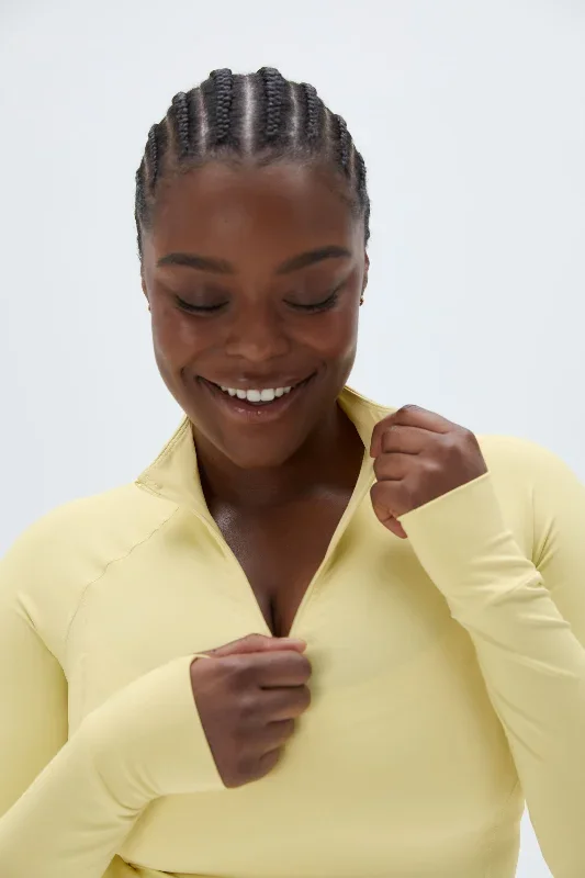 ultimate-long-sleeve-quarter-zip-top-butter-yellow