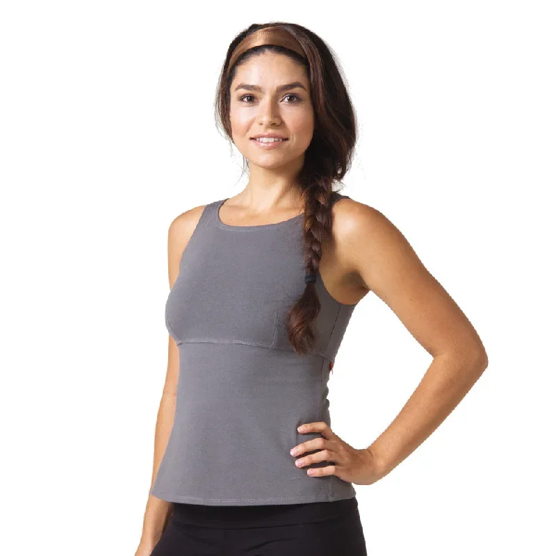 Wisdom Sleeveless Yoga Top - Charcoal