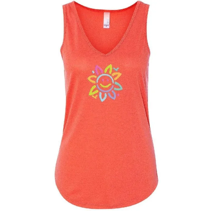 Womens Sunflower Flowy Yoga Tank Top